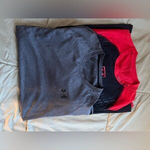 Under Armour Men's Gray and Red Short-Sleeve Athletic Tee Set